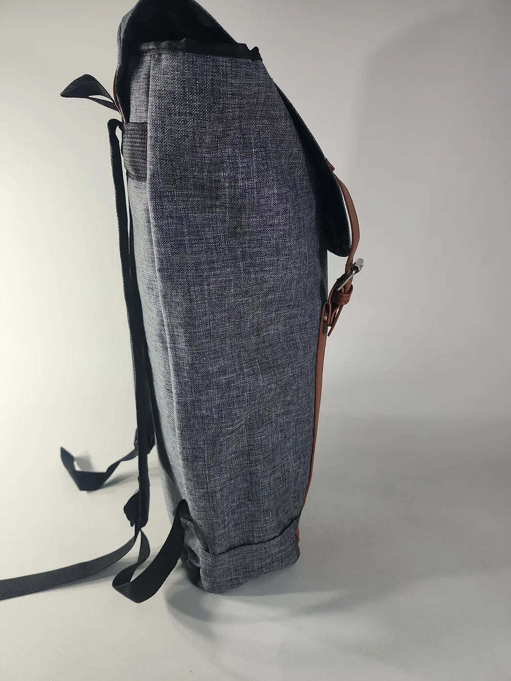 Prestige Men's Grey Backpack with Tan Accents